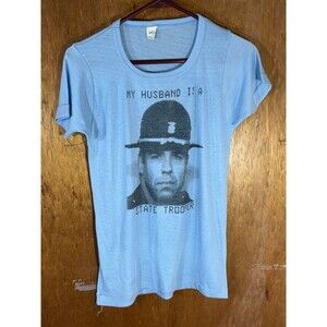 Vintage My Husband Is A State Trooper Shirt Women’s‎ Large L USA
